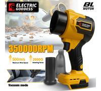 Soplador de aire eléctrico sin escobillas Goddess, ventilador de hojas portátil, soplador de chorro de viento súper fuerte para batería Dewalt de 20V. for Makita