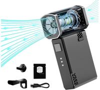 Soplador de aire electrónico portátil, aspiradora de aire comprimido recargable, 100000 RPM, turbosoplador de mano para limpieza de automóviles, cámaras, lentes, teclados, etc