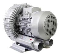 Soplador de alta presión de 1,48 HP (1100 W) para aireación de aguas residuales, acuarios y estanques de peces, anillo de vórtice de flujo de aire grande, aleación de aluminio duradera, monofásico 60