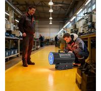 Soplador de gas de 30 kW – Calentador de gas portátil y sistema de calefacción a gas con encendido piezoeléctrico, protección contra el agua IPX4, soplador de aire caliente profesional para obras, tal