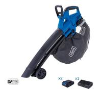 Soplador de hojas 2x20v 2 baterias 2.0Ah + doble cargador ixes bc-blv720-x