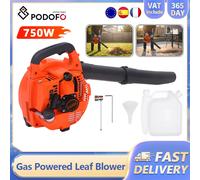 Soplador de hojas a gasolina Podofo de 26 cc, 380 CFM, tanque de aceite de 0.65 L, motor de 2 tiempos, soplador de hojas manual potente para nieve y hojas No Battery