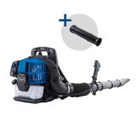 Soplador de hojas a gasolina Scheppach PLB52BP - 1,97 CV / 1,45 kW | Velocidad del aire: 295 km/h | Flujo de aire: 1080 m³/h | Depósito de combustible: 1,3 litros
