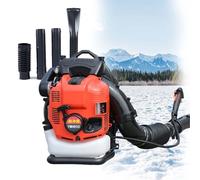 Soplador de hojas de 100 cc, soplador de mochila de gas de 4 ciclos con tanque de combustible de 2 L para limpiar la nieve y barrer hojas en césped, calzadas y sitios de construcción