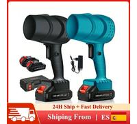 Soplador de Hojas Inalámbrico, 120 km/h, Potente Ventilador Turbo de 36000 RPM, Soplador de Aire de Alta Velocidad, Soplador Eléctrico Portátil para Limpiar Polvo y Nieve del Automóvil 2x Battery Set