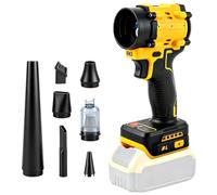 Soplador de mano inalámbrico y aspiradora 2 en 1 para batería Dewalt de 20 | 85000 rpm, soplador sin escobillas y aspiradora de mano, soplador de hojas portátil con 5 boquillas para coche, casa, oficina