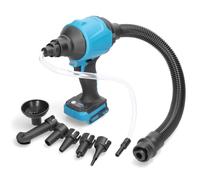 Soplador de polvo para batería Makita de 18 V, soplador de aire inalámbrico con motor sin escobillas, 3 velocidades 50000 RPM, lámpara LED, 7 accesorios multiusos para teclado de PC, juguete de