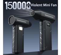 Soplador de ventilador Turbo Jet sin escobillas X8, potente soplador de aire eléctrico de 150000RPM, aspiradora, limpiador de polvo portátil, ventilador violento Negro