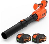 Soplador eléctrico, con 2 baterías y cargador, motor sin escobillas, velocidad de 305 km/h