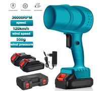 Soplador Eléctrico Inalámbrico de Alta Velocidad de 120 km/h, Soplador Turbo para Nieve y Hojas, Ventilador de Chorro Eléctrico para Makita 21V 2026 NEW Black