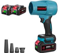 Soplador eléctrico, motor de 300000 RPM, flujo de aire de 350 m/s, juego de 2 baterías