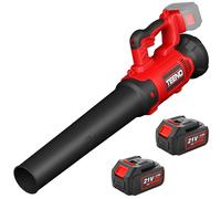 Soplador eléctrico TEENO, con 6 modos de velocidad, 450 CFM / 130 Mph, ideal para el cuidado de céspedes, terrazas y limpieza de hojas, incluye una batería de 4 Ah