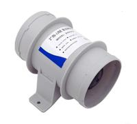 Soplador en línea de 3 pulgadas 12 V para barcos y caravanas, azul marino | Sistema de ventilación de sentina con alta potencia de aire, ventilador de plástico compacto para ventilación y control de