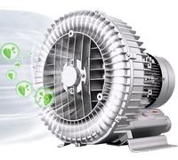 Soplador regenerativo de alta presión de 380 V - Soplador de anillo Vortex para acuarios, piscifactorías, acuicultura, 1100 W, bomba de vacío industrial, electricidad trifásica