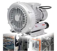 Soplador Regenerativo Industrial, Soplador De Anillo De Vórtice De Alta Presión De, Soplador De Canal Lateral, For Acuicultura For Soplado De Aire O Succión De Estanque De Peces De Acuario,220V-120W