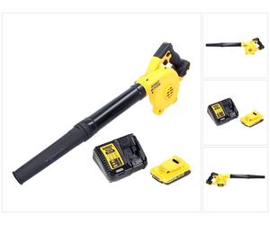 Soplador / soplador de hojas sin cable DeWalt DCV 100 D1 18 V + 1x batería recargable 2,0 Ah + cargador