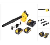 Soplador / soplador de hojas sin cable DeWalt DCV 100 M2 18 V + 2x batería 4,0 Ah + cargador