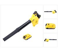 Soplador / soplador de hojas sin cable DeWalt DCV 100 N 18 V + 1x batería recargable 2,0 Ah - sin cargador