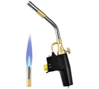 Sopletes de soldadura de gas propano MAPP, quemador de gas para barbacoa, cocina, bricolaje, soldadura, soldadura fuerte, herramienta de fontanería de gas Negro