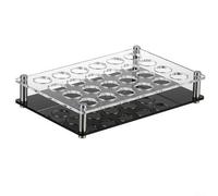 Soporte acrílico para copas de vino con 6/12/24 agujeros, bandeja organizadora transparente para bar, cocina, fiesta, 3,8 cm de diámetro del agujero (24 agujeros)