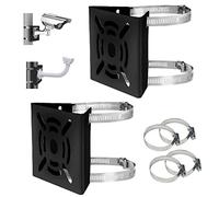 Soporte adaptador de montaje vertical universal para cámara de seguridad CCTV PTZ Dome soporte de montaje vertical negro con 4 bucles