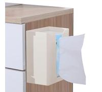 Soporte adhesivo de pared para caja de pañuelos, dispensador de pañuelos faciales de polipropileno, sin perforar, moderno y rectangular para baño, cocina, dormitorio y oficina (albaricoque, S)