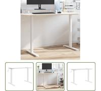 Soporte ajustable para escritorios de pie y sentado, marca Living Store, color blanco, dimensiones (94-135) x 60 x (70-114) cm
