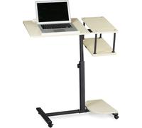 Relaxdays Mesa de pie para ordenadores portátiles crema,negro