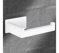 Soporte autoadhesivo para papel higiénico Ibenzoa® de acero inoxidable, forma en L, montaje sin necesidad de taladro, 14 cm de largo, 7,5 cm de distancia de la pared, almohadilla adhesiva de 9x4,5 cm