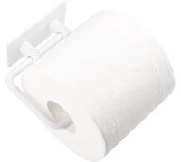 Soporte autoadhesivo para papel higiénico Ibzoa® de acero inoxidable cepillado, acabado mate, sin necesidad de taladrar, con adhesivo 3M, dimensiones: 13,6 x 10,4 x 3 cm