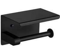 Soporte autoadhesivo para papel higiénico Unyqoos® con espacio de almacenamiento: acero inoxidable SUS304, resistente a arañazos y corrosión, adhesivo 3M, sin necesidad de taladrar, también se puede f