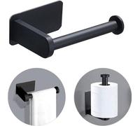 Soporte autoadhesivo para papel higiénico y toallas, marca Ibenzoa®, con 5 ganchos, para rollos de 14 cm, con un espacio de 7 cm entre ganchos, fabricado en acero inoxidable 304, color mate, sin neces