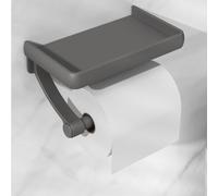 Soporte autoadhesivo para rollos grandes, color gris | Alfombrilla de superficie de acero inoxidable, gran estante, para ruedas XXL, baño moderno