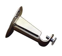 Soporte barra 12 mm.ø cromo frontal redondo