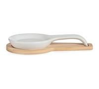 Soporte cuchara ceramica con base bambu colección VESSIA
