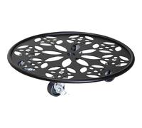 Soporte de acero con ruedas para macetas BLACK Wagner, capacidad de carga 60 kg, redondo