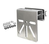 Soporte de acero inoxidable para canalón para EufyCam S3 Pro - Soporte robusto de montaje para cámara de seguridad solar, accesorio plateado de 9 cm