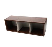 Soporte de Almacenamiento de CD de Madera 3 Compartimentos para Escritorio