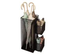 Soporte de almacenamiento de paraguas: soporte de paraguas de hierro a prueba de herrumbre Espacio Ahorro de Almacenamiento Bucket Organizer for Entryway Hallway Home Dgame with this orm Office Hotel