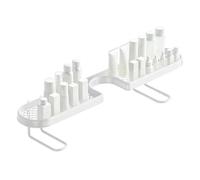 Soporte de almacenamiento para grifo, 4,53 x 5,04 x 23,23 pulgadas, soporte organizador de fregadero en forma de U, soporte de almacenamiento para poste de baño | Estantería de encimera de bajo tamaño