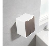 Soporte de almohadilla de algodón montado en la pared, sin taladro, organizador de maquillaje, organizador de almacenamiento de pared, hisopo de algodón y contenedor de corbata para el pelo, estante