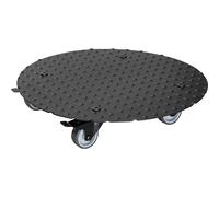 Soporte de aluminio con ruedas para macetas ALASKA Wagner, capacidad de carga 150 kg, redondo