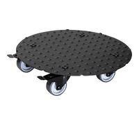 Soporte de aluminio con ruedas para macetas ALASKA Wagner, capacidad de carga 150 kg, redondo