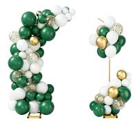 Soporte de arco de metal para fondo, juego de 2 arcos dorados de media luna, decoraciones de flores de boda para ceremonias, soporte de arco de globos para cumpleaños, bodas, baby showers y otras