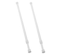 Soporte de Barra de Cortina Extensible sin Taladro Abs Blanco 2 Piezas