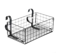 Soporte de bebidas para piscina, marco de metal, organizador colgante resistente a los rayos UV para piscinas sobre el suelo, cesta segura para tazas para accesorios de riel, 10 x 6 pulgadas