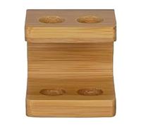 Soporte de cabezal de cepillo de dientes - soporte de bambú 4,5 x 4,5 x 3,8 cm, organizador de madera para cabezales de cepillos eléctricos, portacepillos de dientes para el hogar, organizador de B