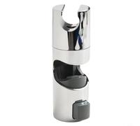 Soporte de cabezal de ducha cromado ajustable de 18 a 25 mm, abrazadera deslizante antideslizante para varita de ducha de mano (A)