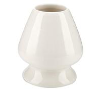 Soporte de cerámica para batidor Matcha de 1 pieza para bambú Matcha Chasen Soporte para batidor de cerámica de cuatro colores para accesorios de juego de té (3.1 * 2.8 * 2.8in)(blanco)