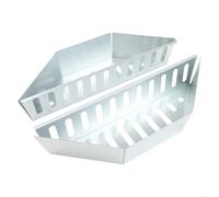 Soporte de combustible de carbón para parrilla Weber Kettle - Paquete de 2 cestas de acero inoxidable para sabor ahumado - Accesorio para barbacoa